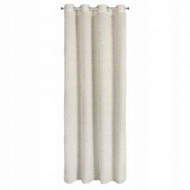 Elegantní hotový závěs Tiffany Eva Minge 135x250, krémové glamour volánky