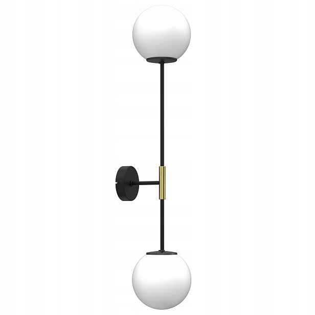 Nástěnné svítidlo Luminex Glame černo-zlaté 80 cm 2xE27 max 15W