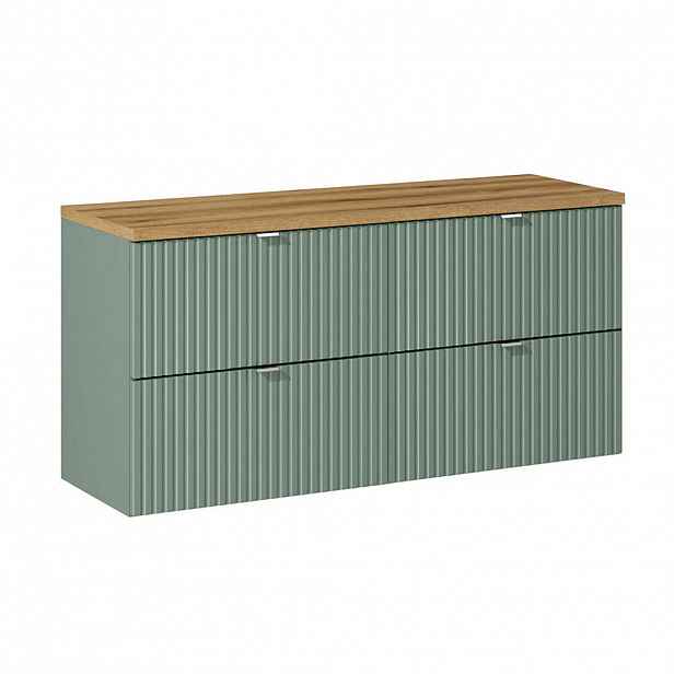 Petits-meubles SKŘÍŇKA POD UMYVADLO 120.4cm Jade Zelená a dřevo