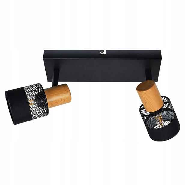 Spotový reflektor Hnědé dřevo 25 cm Industriální pro jídelnu E14 Italux