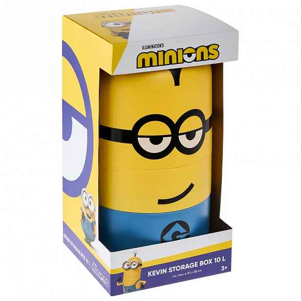 Plastový box Mimoni Kevin žlutý 10l