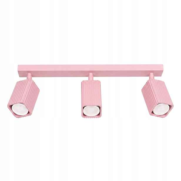 Sollux Lighting Rayo stropní svítidlo růžová lišta 3xGU10 10W 45 cm