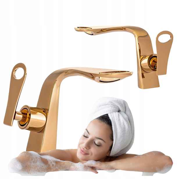 Umyvadlová Kaskádová Baterie 1143 G Zlatá
