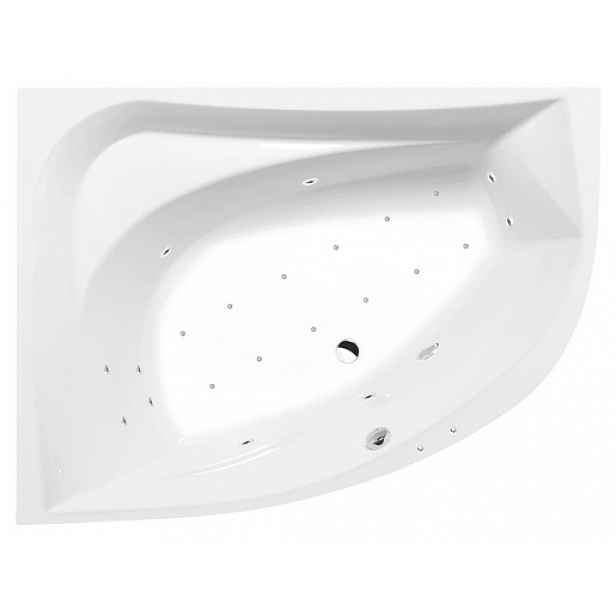 Masážní vana Polysan Tanya 160x120 cm Active Hydro-Air akrylát levá 65119.2010
