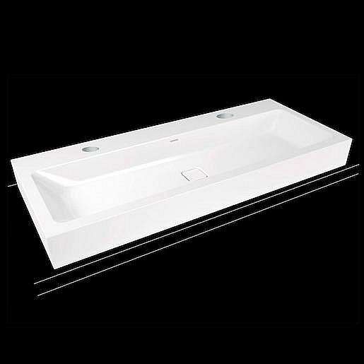 Umyvadlo Kaldewei Cono 3091 120x50 cm alpská bílá se dvěma otvory pro baterii 902706043001