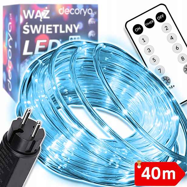 Led Světelná Hadice Vánoční Osvětlení Na Stromeček Venkovní Girlanda 40 M Voděodolná IP67