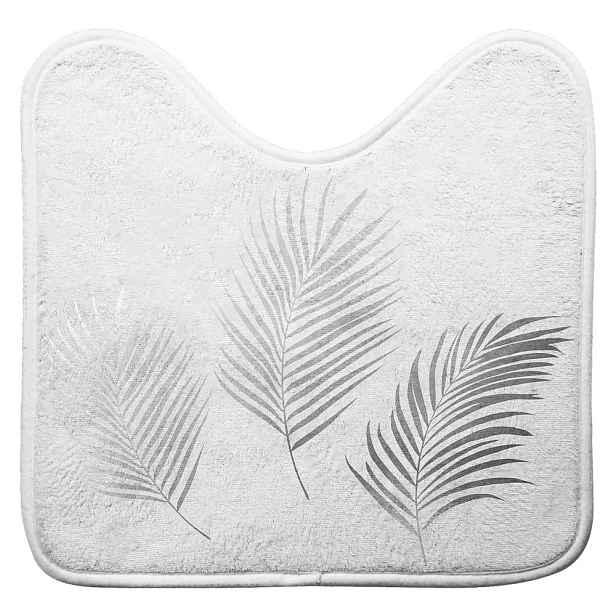 Bílá/ve stříbrné barvě WC koupelnová předložka 45x45 cm Orbella – douceur d'intérieur