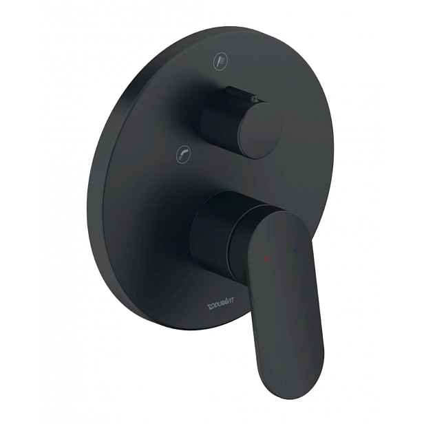 Duravit Wave - Baterie pod omítku, pro 2 spotřebiče, matná černá WA5210012046