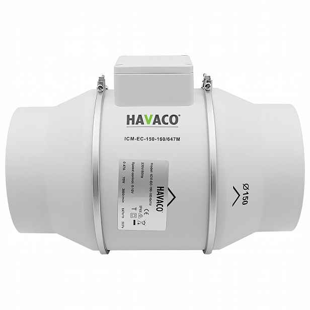 Kanálový ventilátor Havaco ICM-EC-200/1250M
