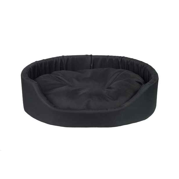Pelíšek pro psa oválný BASIK černá velikost XS, S, M, L, XL, XXL, XXXL Rozměr: M - 52x44x14 cm
