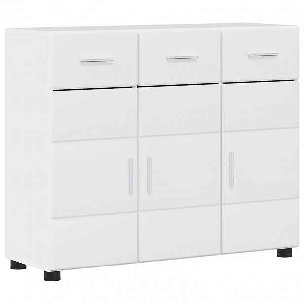 vidaXL Servírovací skříň FLORIN 88,5 x 30,5 x 73 cm Vysoce lesklá bílá