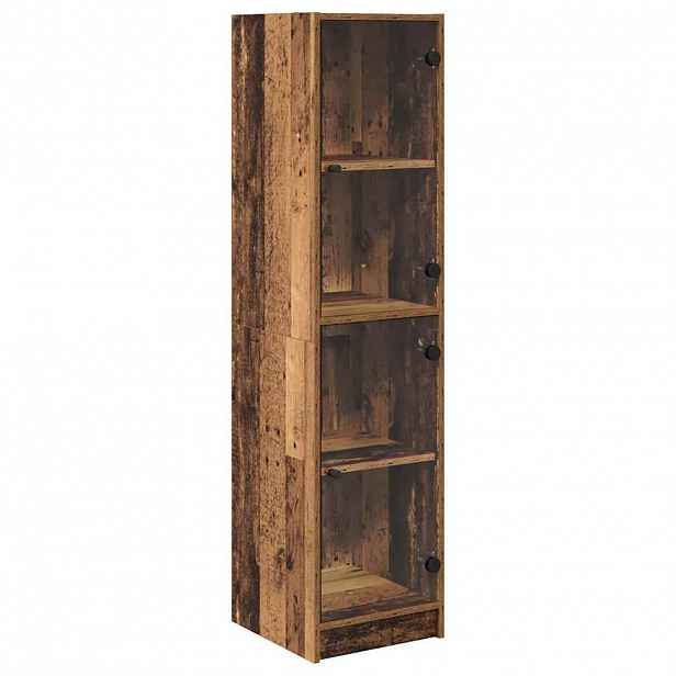 vidaXL Vysoký bufet Staré dřevo 35 x 37 x 142 cm Kompozitní dřevo