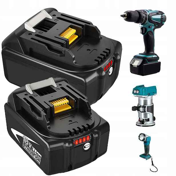 2 * Akumulátor Pro Elektrické Nářadí 5000 Mah 18 V Kompatibilní BL1830 BL1835