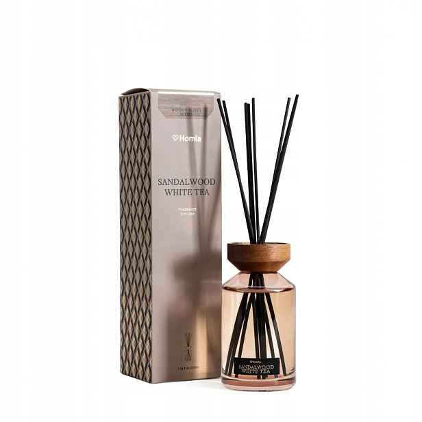 Difuzér s vůní Woody Blend Sandalwood White Tea 200 ml Homla