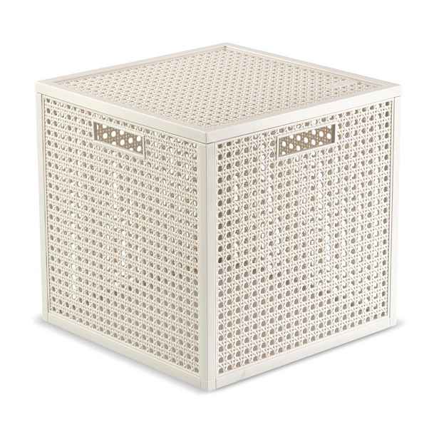 Krémový úložný box s víkem z recyklovaného plastu 28x28x28 cm Kaya Cube – Curver