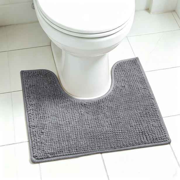 TEMU Koupací koberce na WC, omyvatelné, U tvaru, koupelnová rohožka na WC, extra měkký plyšový koupelnový koberec, 1'' chenille mikrovlákno, super
