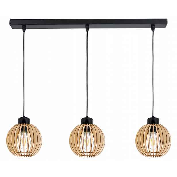 Závěsná Lampa Zwis stropní lustr Loft Dřevo 3