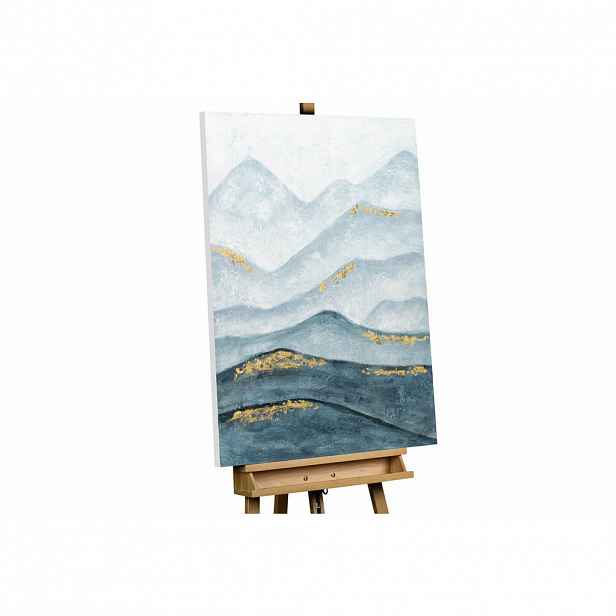 KUNSTLOFT RUČNĚ MALOVANÝ AKRYLOVÝ OBRAZ PETROL, 75/100 CM