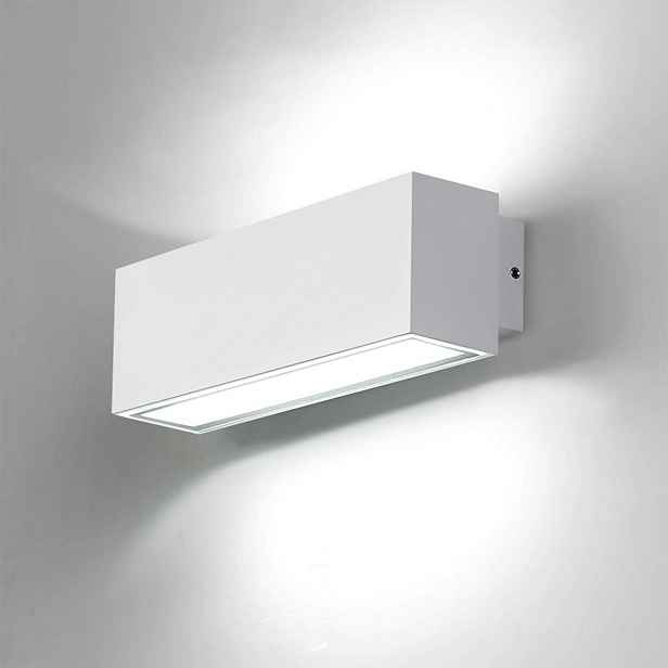 Led Venkovní Nástěnné Svítidlo 12W 6000K Voděodolné, Bílá Barva