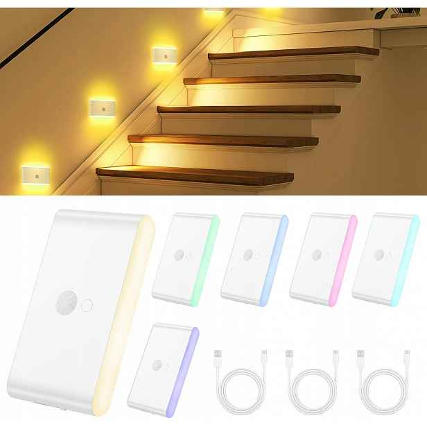 Noční Lampa Magnetické 6 Ks Senzor Pohybu