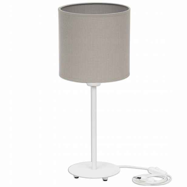 Noční lampa s šedým stínítkem E27 Magni 60 W, základna 50 cm