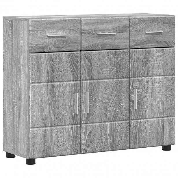 vidaXL Servírovací skříň FLORIN 88,5 x 30,5 x 73 cm Šedý Sonoma