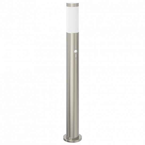 vidaXL Sloupkové svítidlo se senzorem 80 cm nerezová ocel IP44