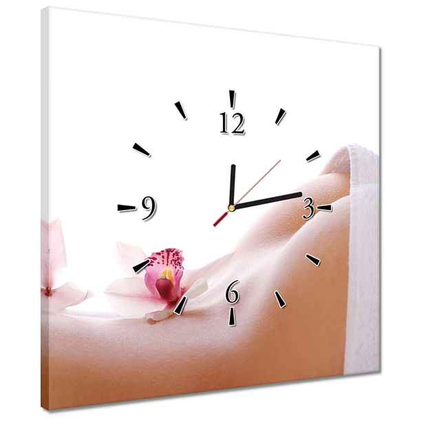 Hodiny 40x40 Relax ve Spa Orchideje