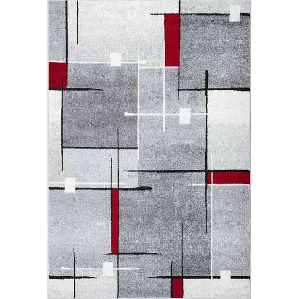 Koberec Thales 120x160 cm, šedo-červený