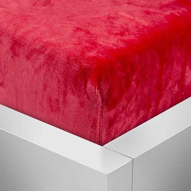 TP Mikroplyšové prostěradlo 90x200 Elegance - Červená