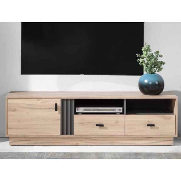 TV skříňka Ancona, 155 cm, dub estana/antracit
