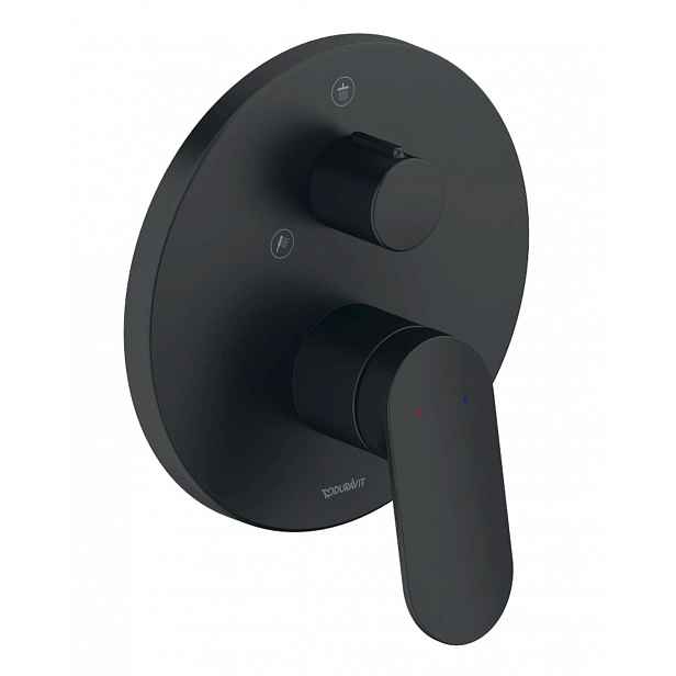 Duravit Wave - Baterie pod omítku, pro 2 spotřebiče, matná černá WA4210012046