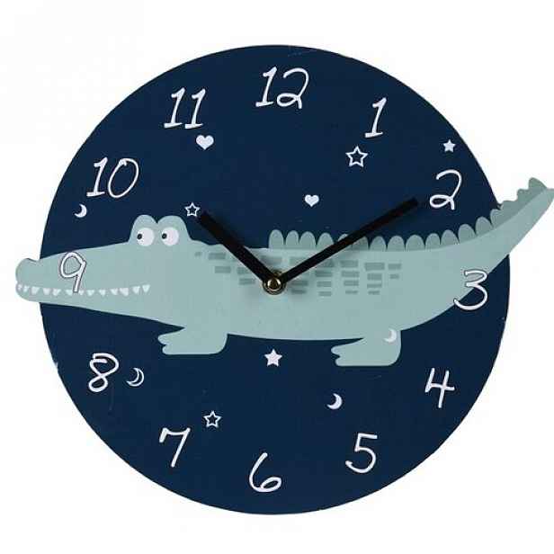 Nástěnné hodiny Krokodýl, pr. 28 cm