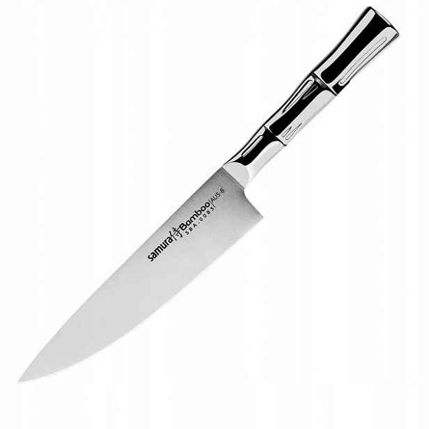 Nůž Šéfkuchaře Samura Bamboo 20 cm ocel AUS-8 ocelová rukojeť