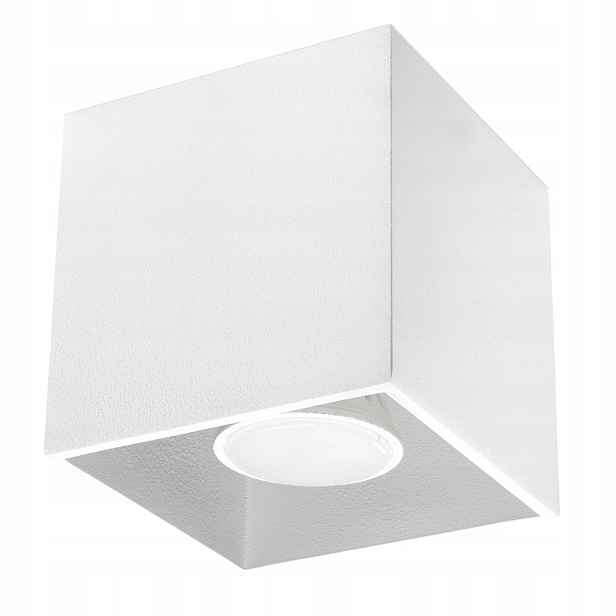 Sollux Stropní svítidlo bodové bílé čtvercové 10 cm GU10