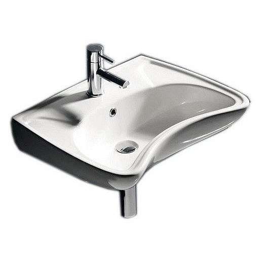 Umyvadlo Sapho Disabled 59x45,5 cm otvor pro baterii, s přepadem, pro tělesně postižené 10TP60060