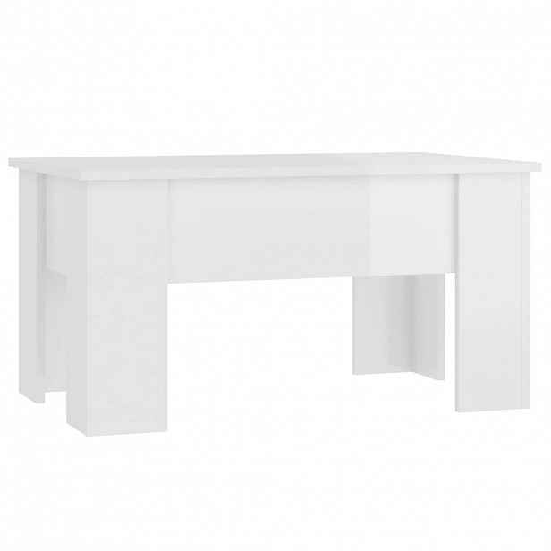 vidaXL Konferenční stolek lesklý bílý 79 x 49 x 41 cm kompozitní dřevo