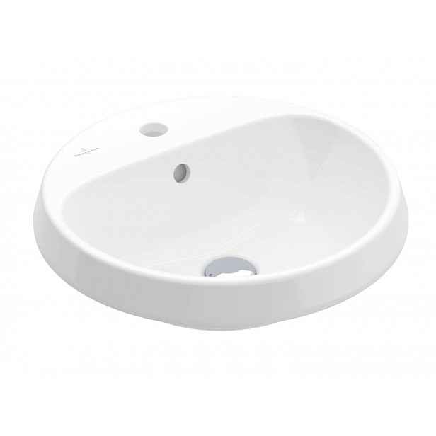 Villeroy & Boch Architectura - Umyvadlo zápustné, 45x45 cm, s přepadem, otvor pro baterii, CeramicPlus, alpská bílá 5A6545R1
