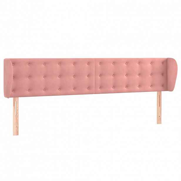 vidaXL Čelo postele typu ušák růžová 183x23x78/88 cm samet