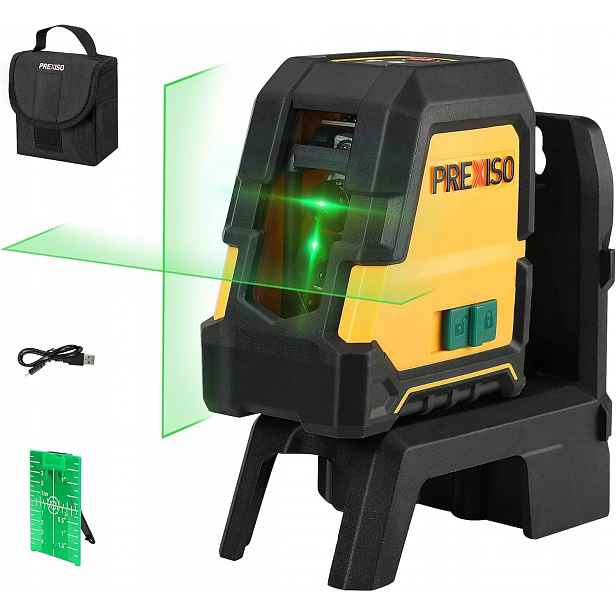 Křížový Laser 30 M Samonivelační Vodováha Zelená