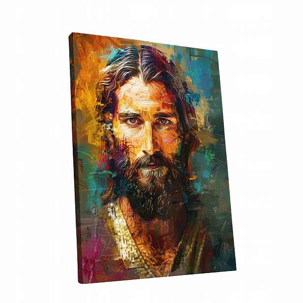 Obraz na plátně Moderní obraz Ikony Ježíše Krista, pokoj do obýváku, 60x80 cm