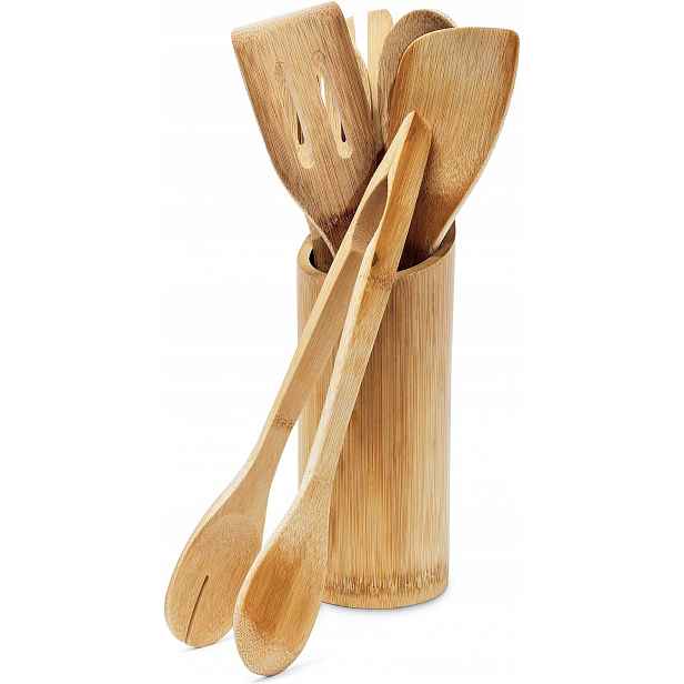 Sada kuchyňského náčiní z bambusu, 7 kusů, délka 30 cm
