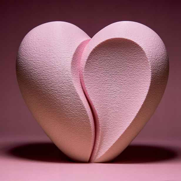 Moderní srdce Figurka Soška Socha Dekorace 3D tisk 15 cm Valentýn