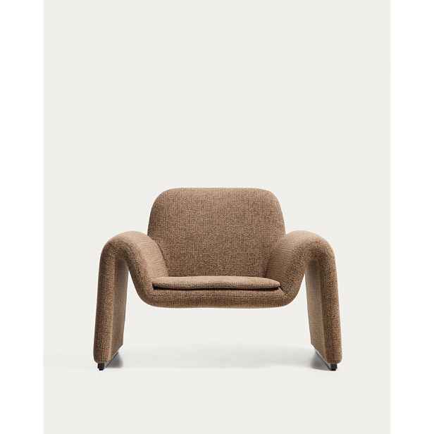 Hnědé žinylkové křeslo Melvia – Kave Home