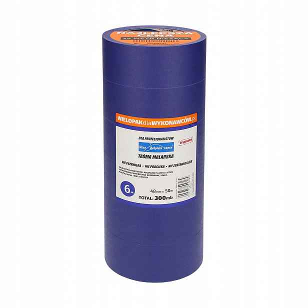 Malířská páska Blue dolphin 6-balení modrá 48mm x 50m 6 Ks