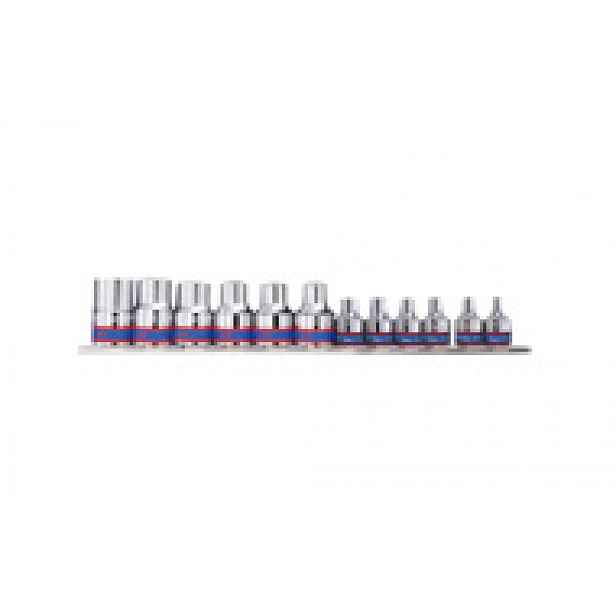 Sada nástrčných hlavic 3/8"+ 1/2" Torx "E" 12dílná sada King Tony 7113PR