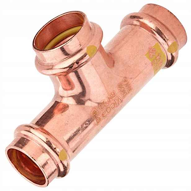 T-rozdělovač 28 x 15 x 28 MM Spojka Viega Profipress Měď Cu Pro Plyn