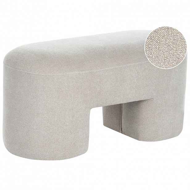 Beliani ČALOUNĚNÁ LAVICE Bouclé Světle béžová Decorah