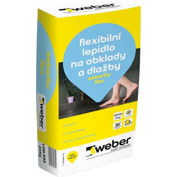 Lepidlo cementové C2TE S1 weberfor flex 25 kg