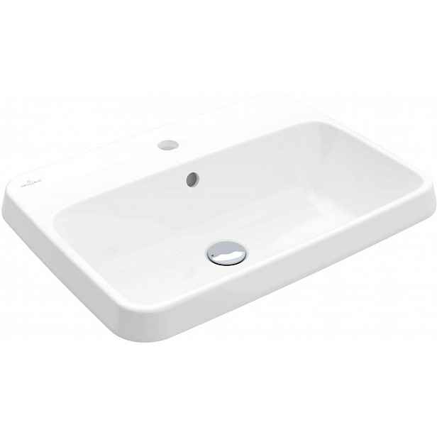 Villeroy & Boch Architectura - Umyvadlo zápustné, 60x45 cm, s přepadem, otvor pro baterii, alpská bílá 5A676001